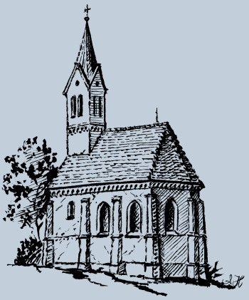 St. Leonhard - Federzeichnung von Albert Höpfl, Geltendorf